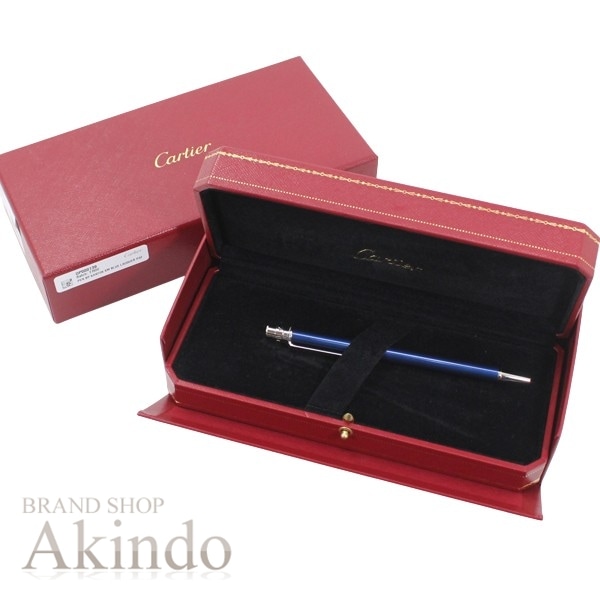 【新品・未使用】Cartier カルティエ サントス ドゥ カルティエ ボールペン メンズ ビジネス 仕事 ブルー ブランド 定番 人気 プレゼント ギフト