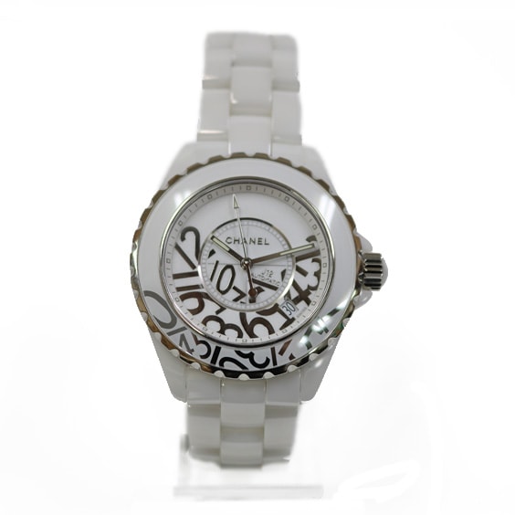 シャネル J12 グラフィティ 腕時計 ステンレススチール H5240 自動巻き 1年保証 CHANEL 中古