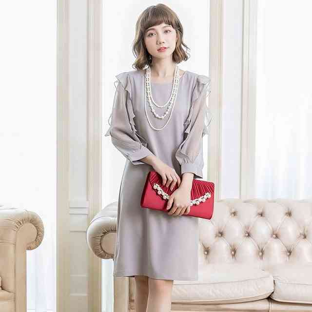 【即納】パーティードレス 結婚式 ワンピース 二次会 ドレス 大きいサイズ パーティドレス ミディアム ミディアムドレス エレガント 大人 ママ フォーマル レディース 演奏会 発表会 同窓会 謝恩会