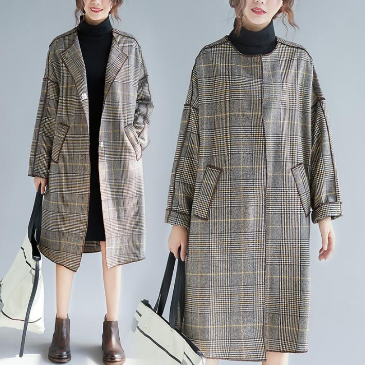 チェスターコート　レディース 千鳥柄 アウター コート　ジャケット　ロング チェック ゆったり　秋 冬今日は30パーセント