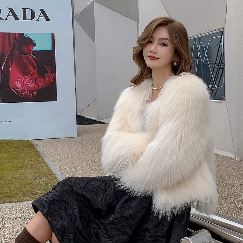 模造毛皮のコート女性のための 2024 新しい若いスタイル海寧ホットスタイル小さなショートスタイルキツネの毛皮の秋と冬が通りにヒット