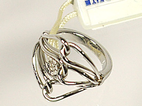 1715#14 ANELLO 1PONT DIAMOND RING