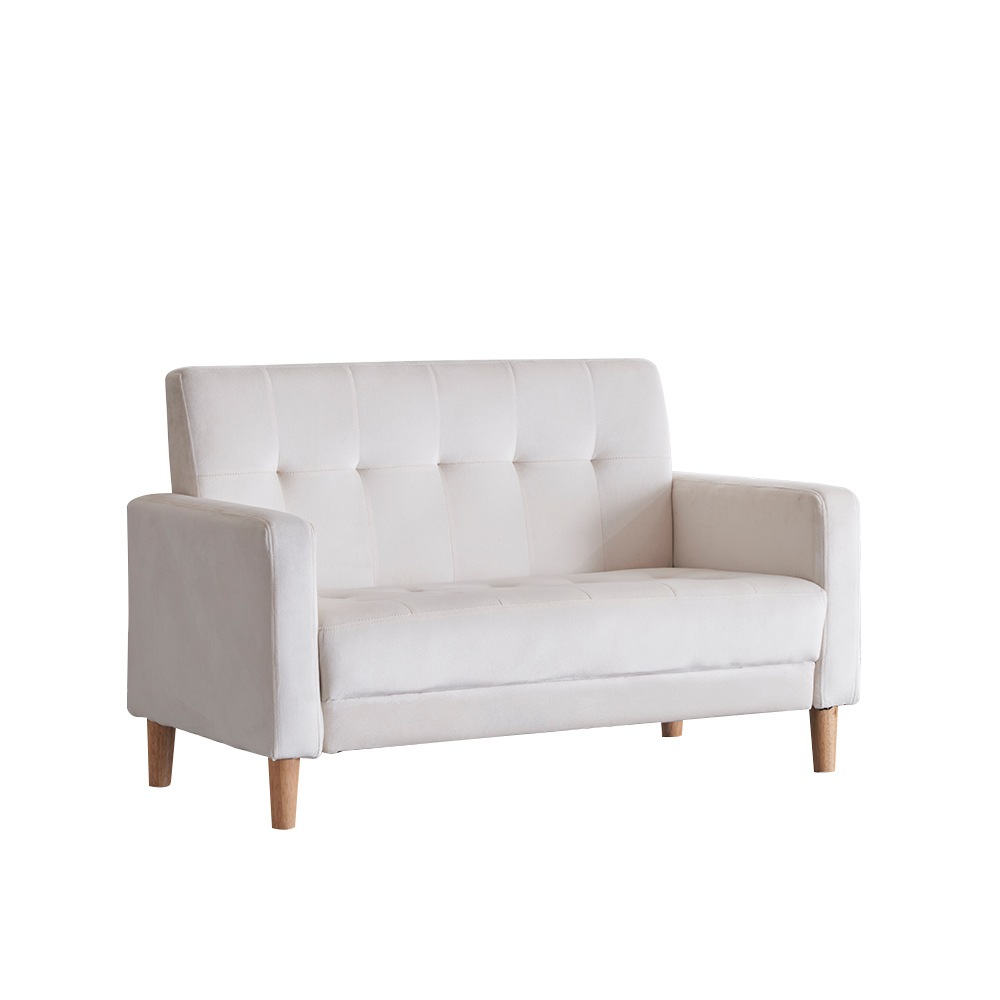 ソファー 二人がけソファー 2人掛け 幅105cm高さ12cmリビングソファ 肘付き ロボット掃除機も通れる ベルベット調 かんたん組立 1人用にも おしゃれ かわいい 東京倉庫から発送