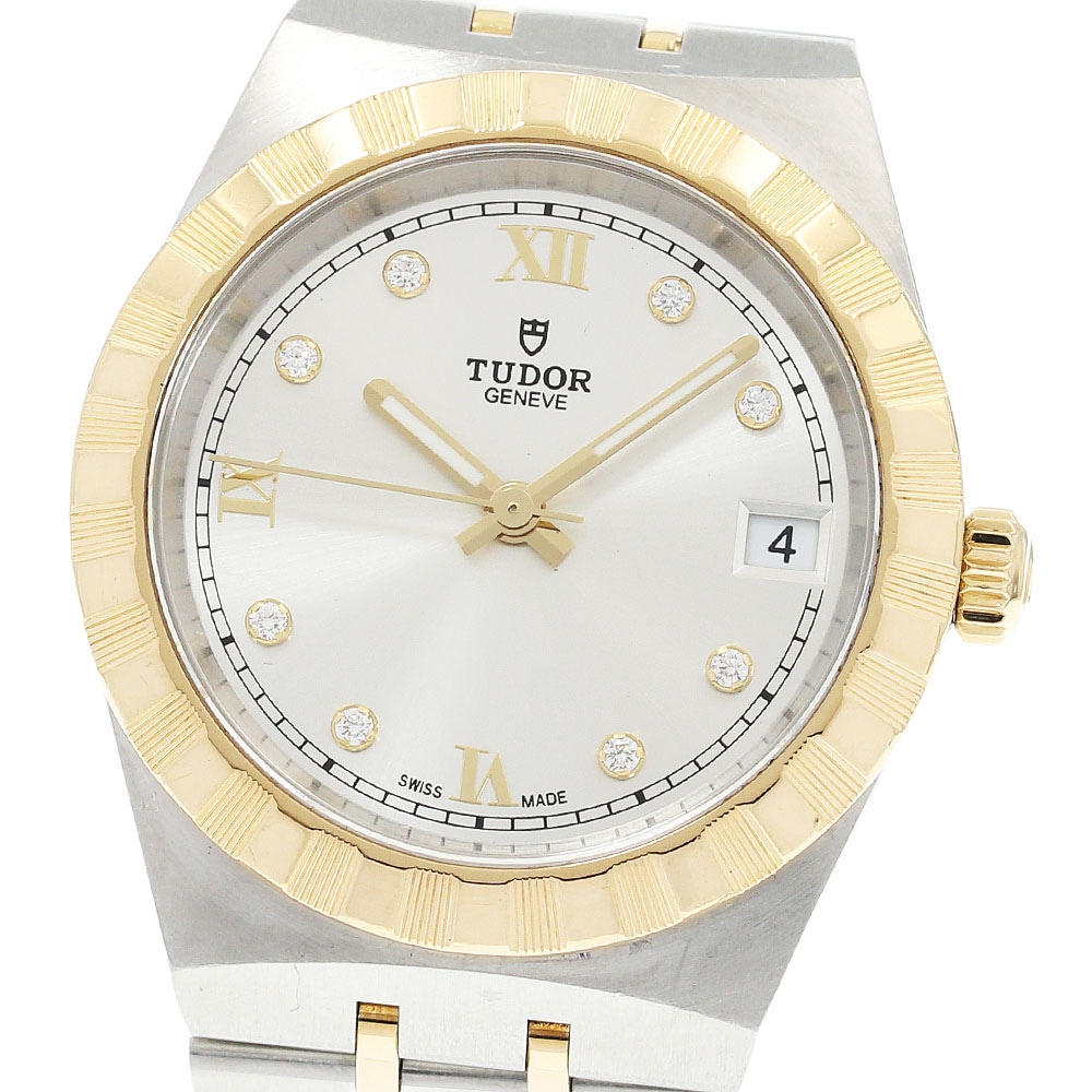 チュードル TUDOR 28403 ロイヤル デイト 8Pダイヤ 自動巻き ボーイズ 良品 _921859【中古】