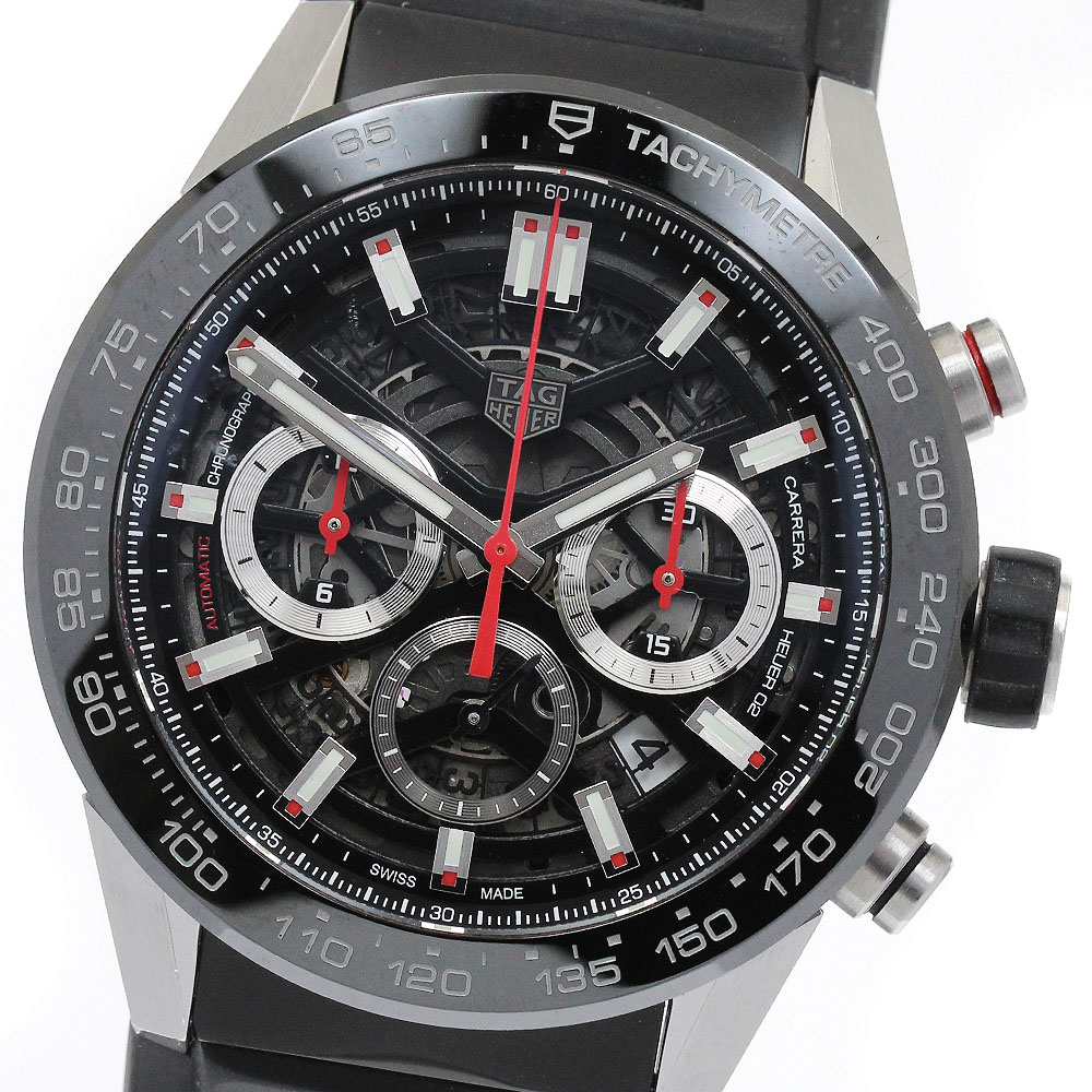 タグホイヤー TAG HEUER CBG2A10 カレラ キャリバーホイヤー02 クロノグラフ デイト 自動巻き メンズ 箱・保証書付き_886914【中古】
