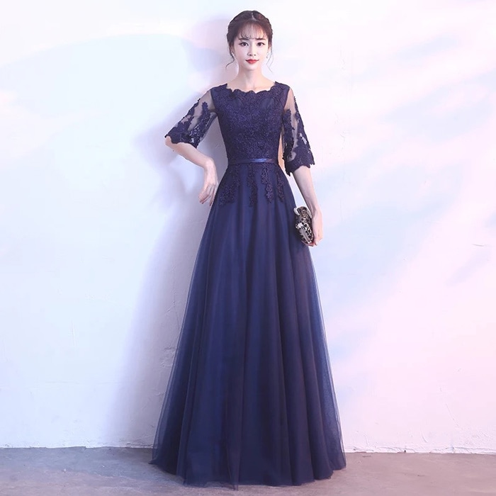 パーティードレス 結婚式ドレス ロングドレス かわいい 花レース 結婚式 ワンピース ロング丈 ピアノ 発表会 演奏会 二次会 2次会 お呼ばれ レディース 大人 30代 40代 50代 20代 4,845円