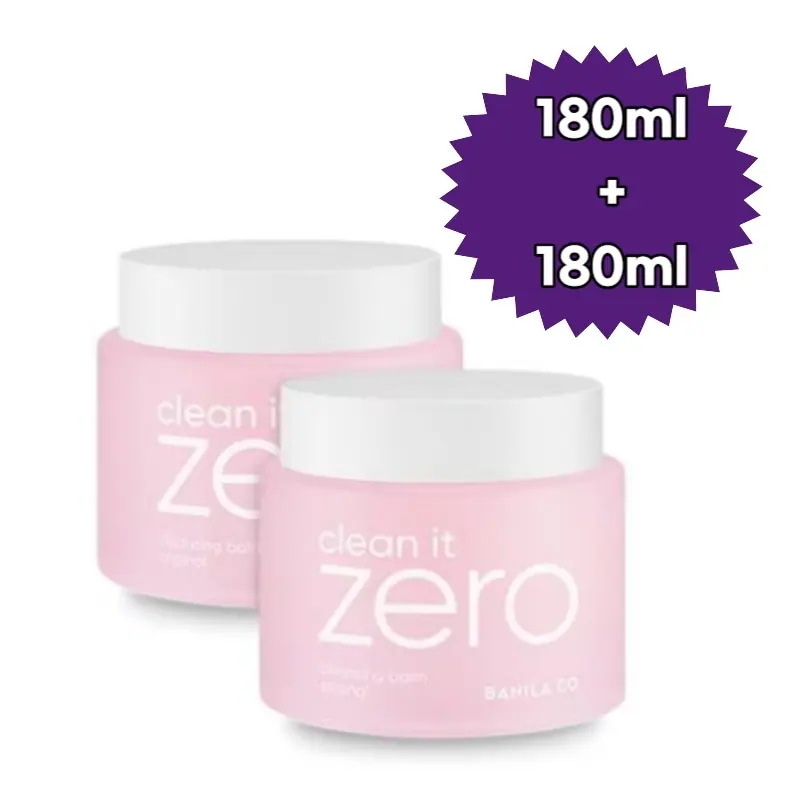 【1+1】 クリーンイットゼロ クレンジングバーム 大容量180ml/国民クレンジング/ディープクレンジング/低刺激/水分硫酸化/韓国コスメ