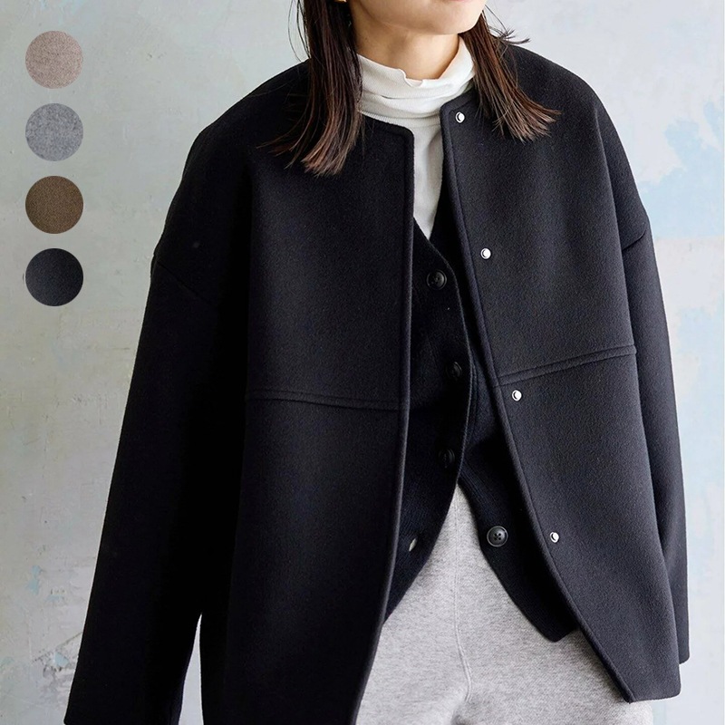 「2025年新作開発！」韓国秋冬毛はコート女性デザイン感があります 品質良い 即納