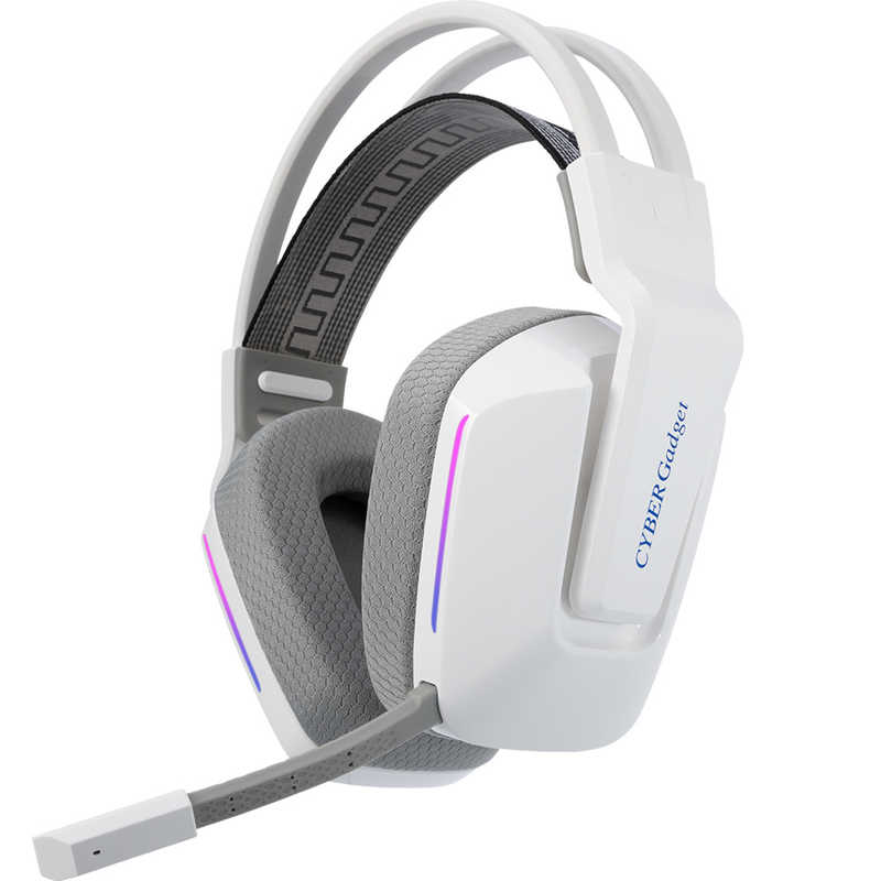 サイバーガジェット　PS5/SWITCH用ワイヤレスゲーミングヘッドセット ホワイト CY-P5GMWHS-WH［PS5/SWITCH］　PS5WGMヘッドセットWH