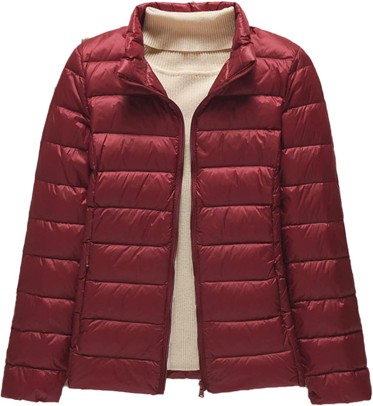 ダウンジャケット レディース 暖かい 軽量 防風 ウルトラライト コート アウトドア カジュアル 収納袋付き 大人 ジッパー 大きいサイズ プレゼント 登山 通学 旅行 リゾート 日常 普段着 無地