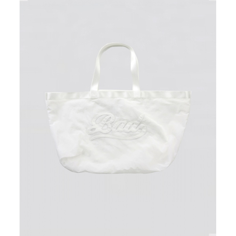 BADBLOOD バッドロゴナイロンショッパーバッグ-ホワイト
