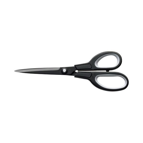 (まとめ)TANOSEE フッ素はさみ 刃渡り85mm ブラック 10本(×3セット)