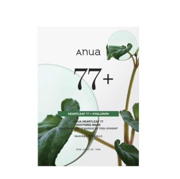 ドクダミ77 鎮静シートマスクパック 25ml 10枚入 (鎮静/弾力/保湿/栄養供給/活力/光彩/しわ防止)