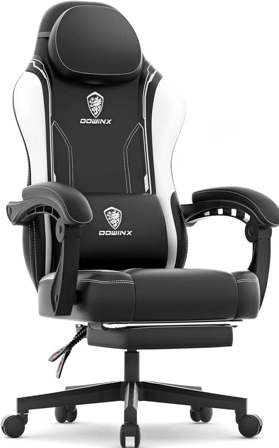 Gaming Chair, Office Chair, Wide Seat, Desk Chair with Ottoman, For Games, 145 Reclining, Pocket Co