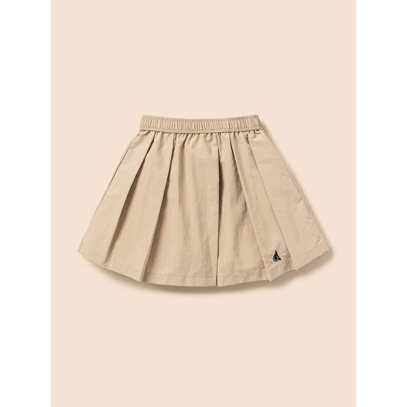 女の子 スカート型 化学繊維 ハーフパンツ ベージュ
