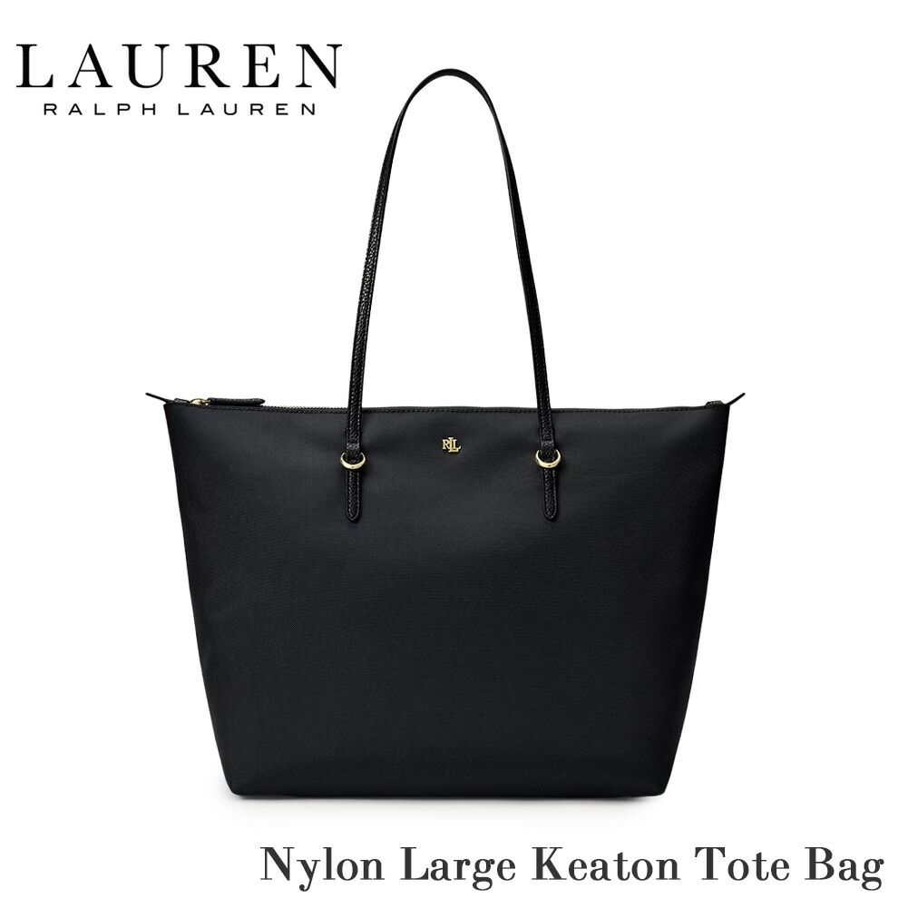レディース トートバッグ Keaton キートン 431950007 ラルフ ブラック 総柄 LRL ロゴ 通勤 通学 オフィス 鞄 ハンドバッグ お出かけ 旅行 普段使い プレゼント ギフト