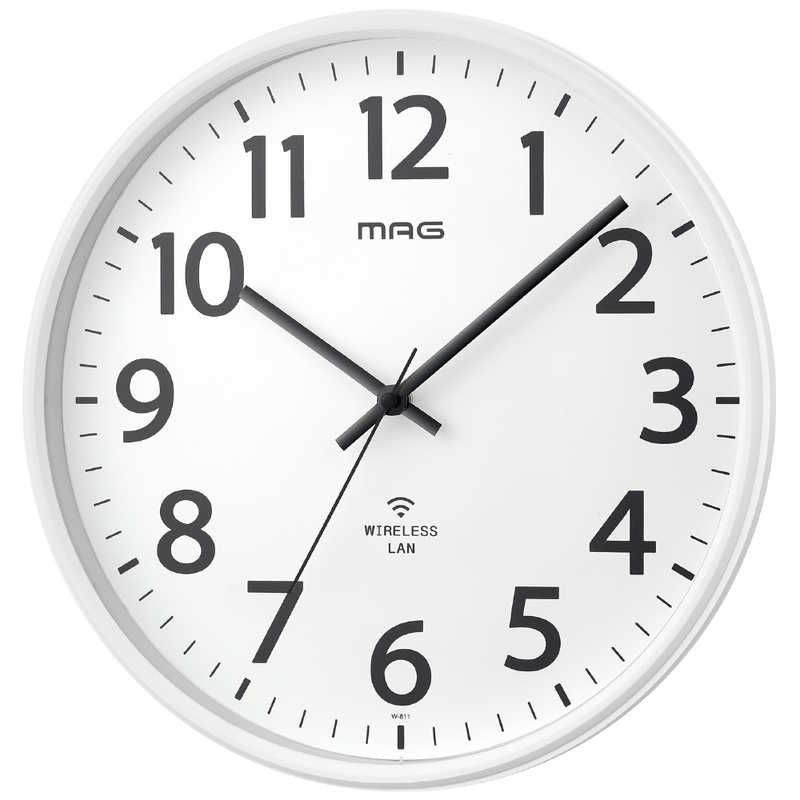 MAG　無線LANでネット接続し時刻を同期できる掛け時計 シグナルキーパー　W-811 WH-Z