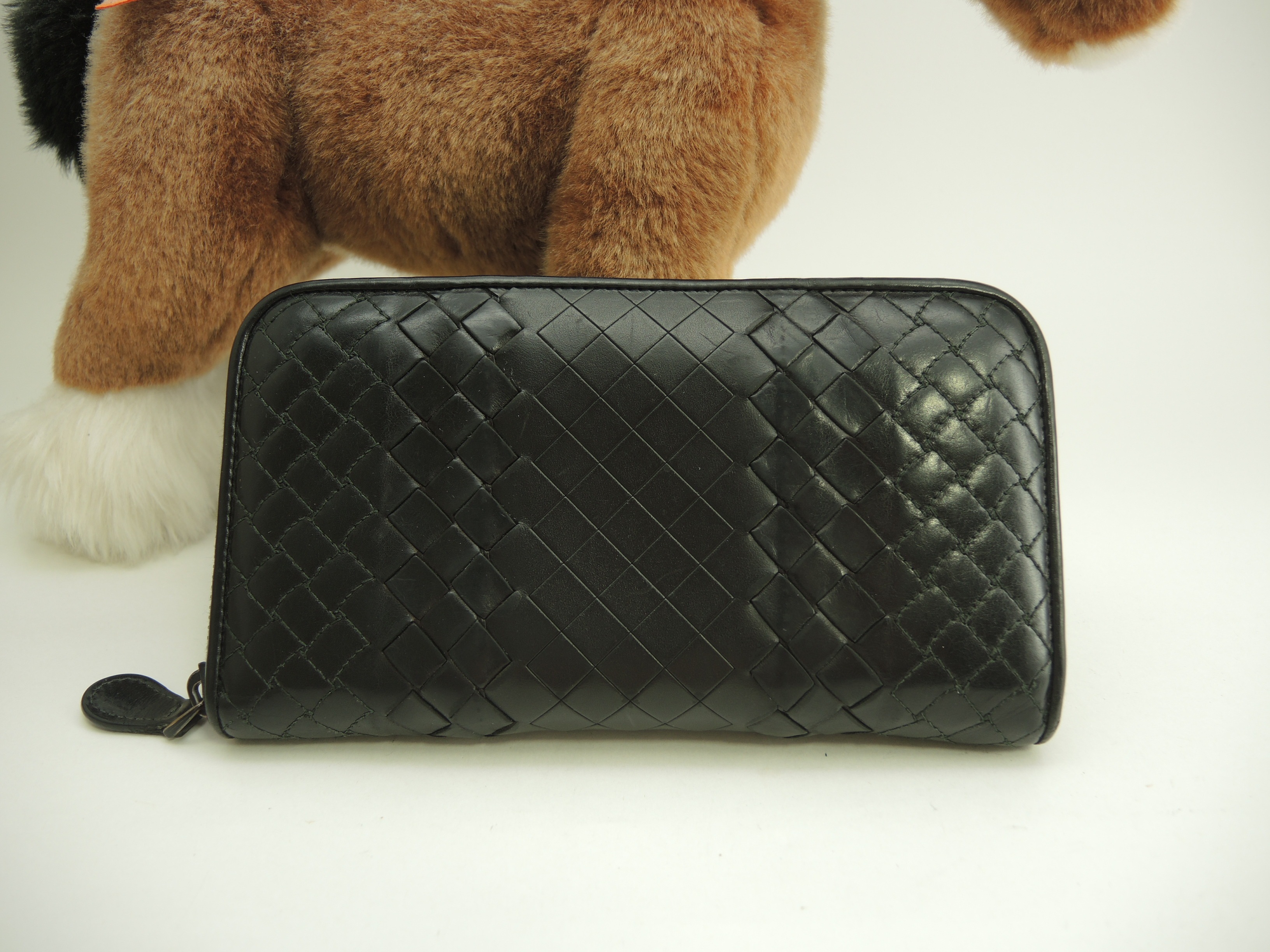 ロングウォレット ミックスイントレチャート レザー黒 ロングウォレット@B02757727Q