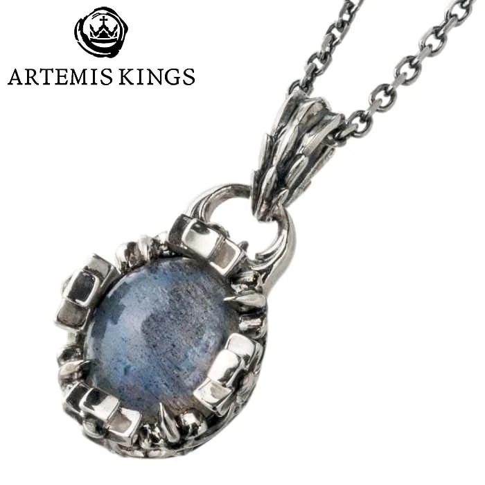 アルテミスキングス ARTEMIS KINGS オーバル クラウン シルバー ネックレス ペンダント ラブラドライト AKP0137 22,000円