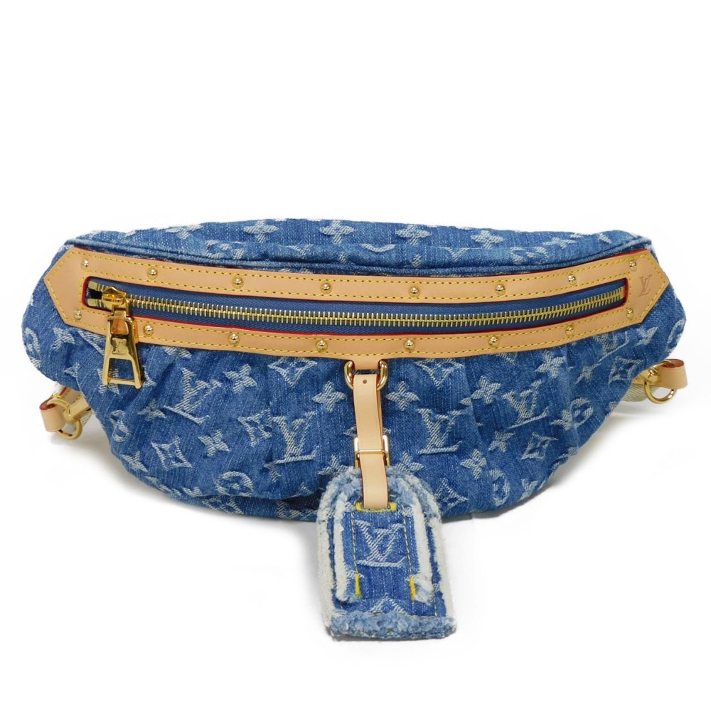 【中古】 ショルダーバッグ ボディバッグ RFID 現行 ハイ ライズ モノグラム デニム LV リミックス M46837