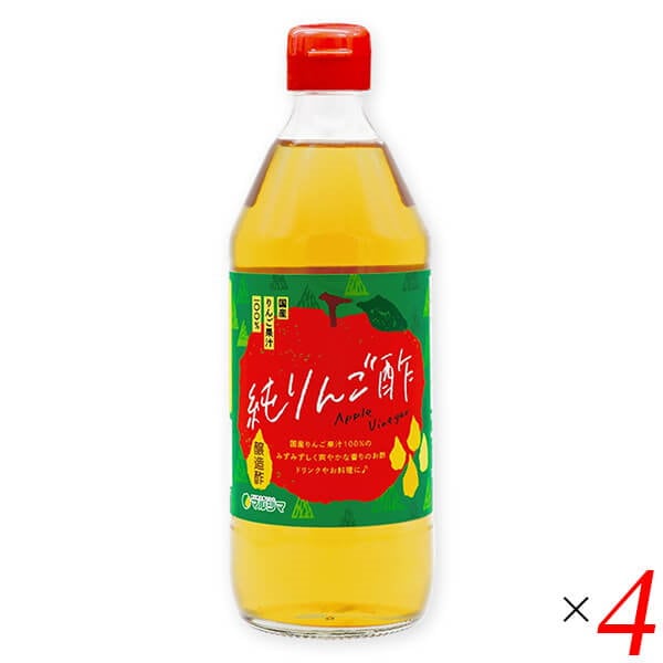 Qoo10] 丸島醤油 純りんご酢 500ml 4本セット マル