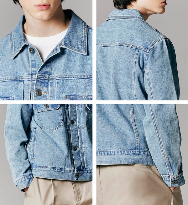 【GIORDANO】★ASTRO チャウヌ 着用★デニムジャケット Qoo10 GIORDANO ASTRO チャウヌ 着用 ミドル ボタ