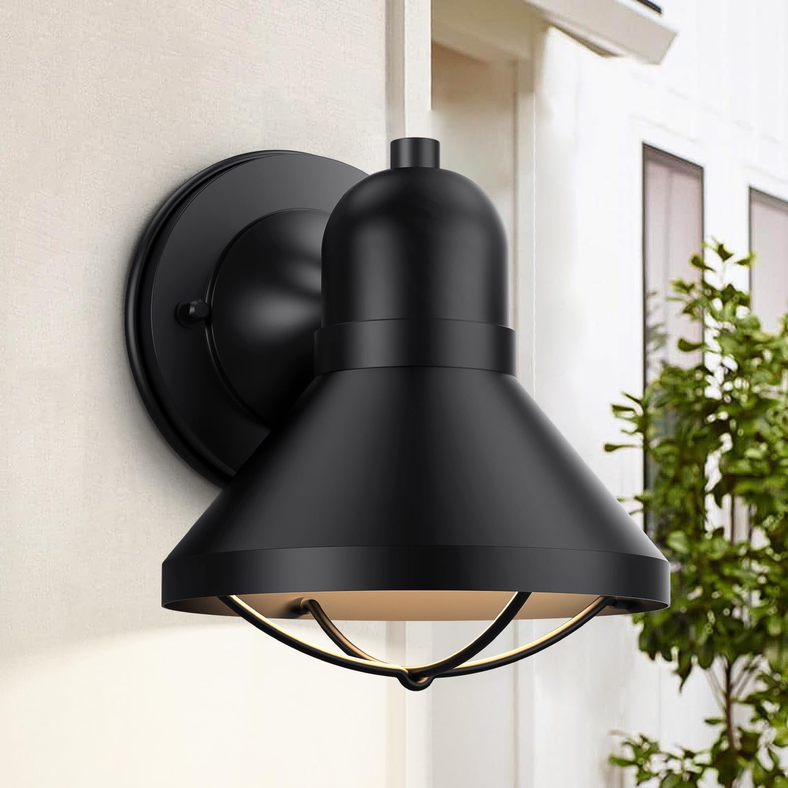 Lamomo玄関灯屋外照明LED 玄関ライトポーチライト防水壁掛け照明門柱灯口金LED内蔵電球不要省エネLED 10Ｗ AC110V 配線必要/廊下/ガレージ