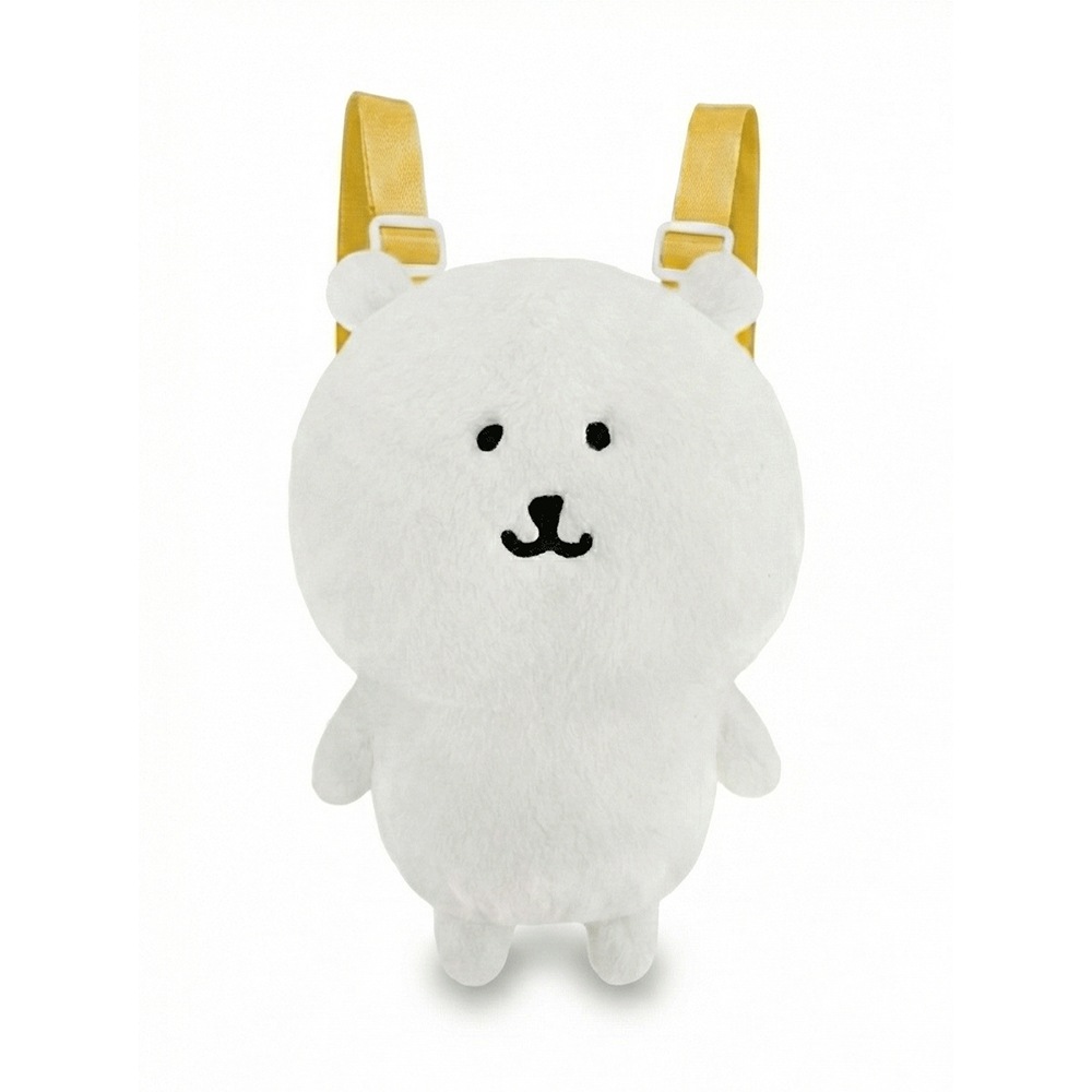 이즘 화이트 베어 인형 백팩 귀여운 곰돌이 학생 가방