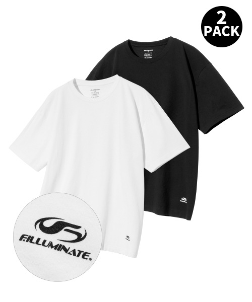フィルミネート (2パック) ベーシックシンボルロゴ Tシャツ-2 色