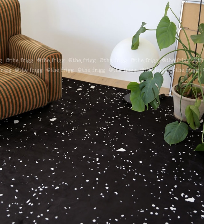 [the frigg] ブラック テラゾ ポイント ラグ