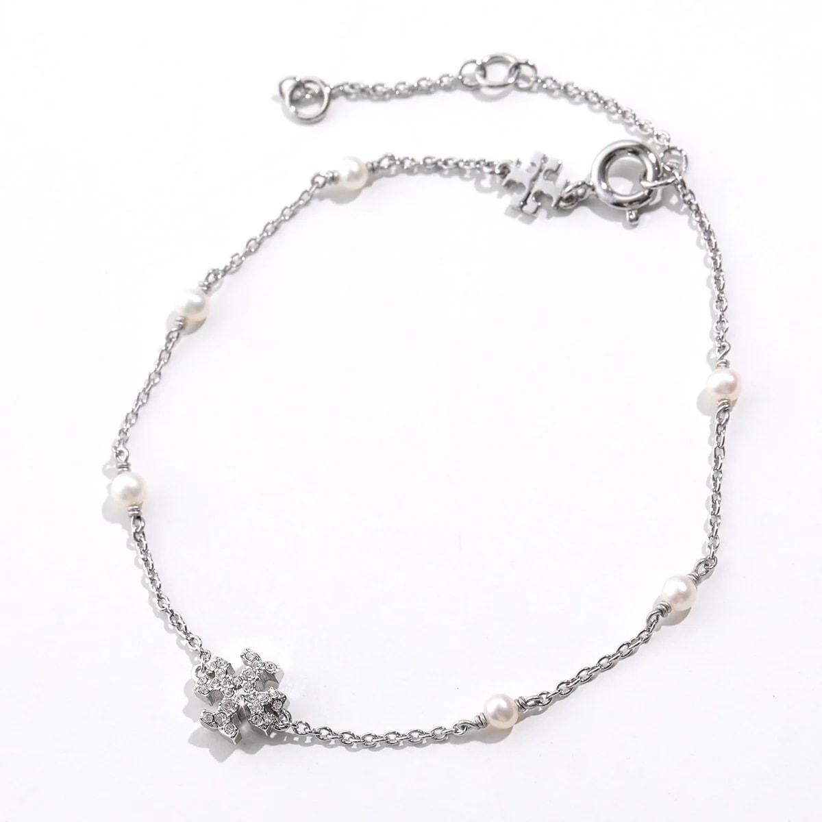 TORY BURCH トリーバーチ ブレスレット DELICATE KIRA PEARL BRACELET デリケート キラ 167334 レディース パール ダブルT ロゴ 047/TORYSILV
