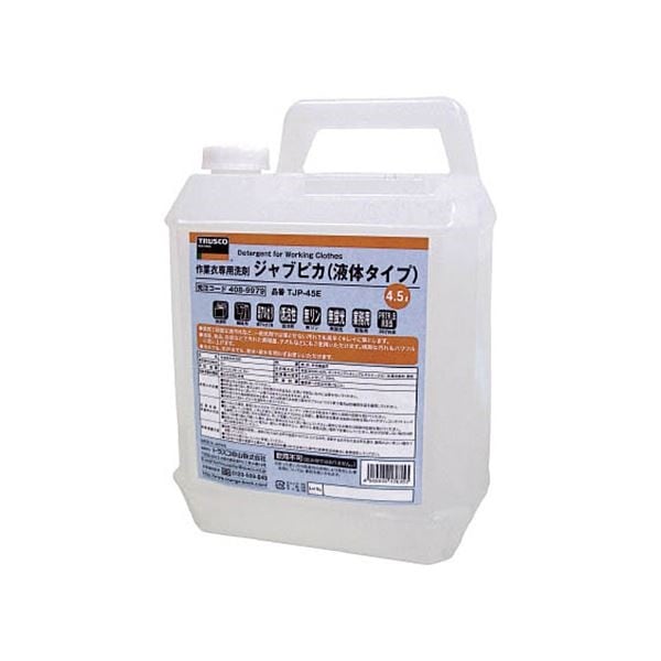（まとめ）TRUSCO作業衣専用洗剤ジャブピカ（液体タイプ） TJP-45E 1本[x2セット]