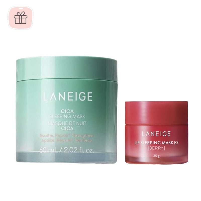 【2点セット】シカスリーピングマスク 60ml ＆ リップスリーピングマスクパック EX 20g ベリー 鎮静 保湿