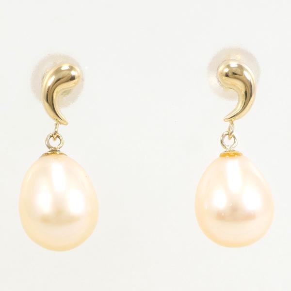K18 18金 YG イエローゴールド ピアス パール 総重量約1.6g ジュエリー 中古