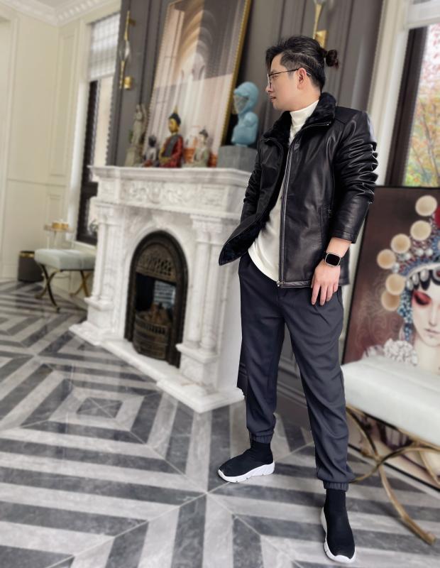 冬 メンズ ウール 裏地 厚手 暖かい ファー 襟 シープスキン パイ ジャケット