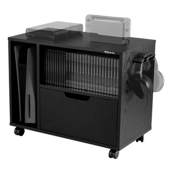 ゲーム機収納ラック キャビネットタイプ 幅700mm/ブラック BHS-640G-BK