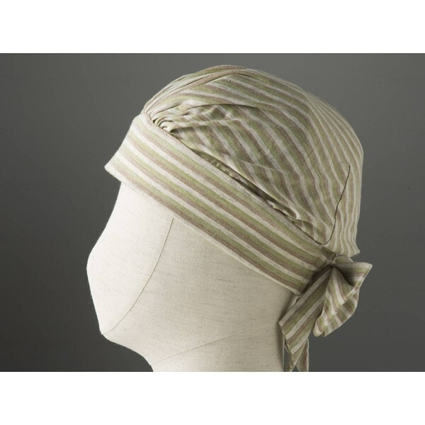 特殊衣料 abonetホーム ターバンN ストライプグリーン 59～61 メーカー直送