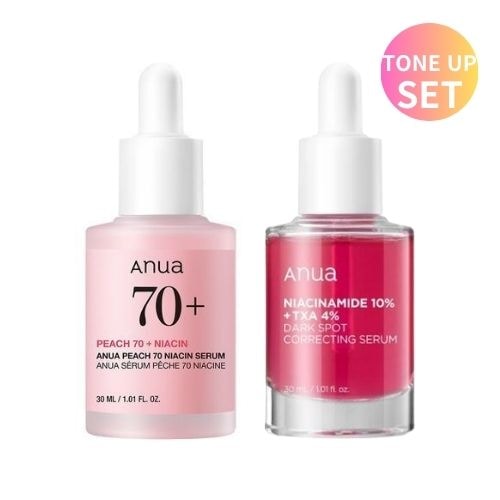 [2個セット]桃70％ナイアシンセラム 30ml+ダークスポットセラム 30ml/ ブライトニングブースター美容液