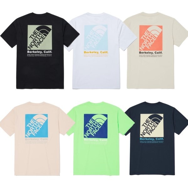 ELLISON S/S R/TEE 6色 新商品 ノースフェイスTシャツ 韓国人気 男女共用 韓国ファッション バンパルティ シャツ 女性服 韓国スタイル 学生ファッション 肝節期 夏のファッション