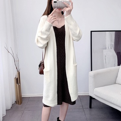 トップス カーディガン ロング ロング丈 袖あり 長袖 Vネック 前開き ニット きれいめ シンプル カジュアル 大人 上品 おしゃれ 無地 秋 冬 10代 20代 30代 40代 50代 60代