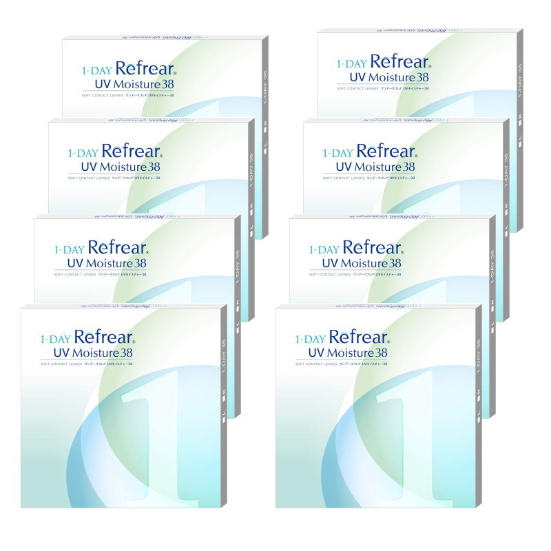8箱セット ワンデー リ フレア UV モイスチャー 38 1箱30枚入 1日使い捨て