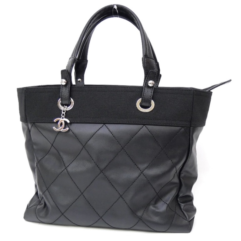 シャネル CHANEL トートバッグ パリビアリッツMM 黒 【中古】(67703)