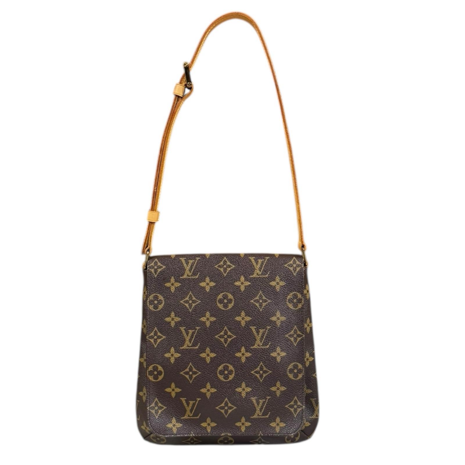 ルイヴィトン ミュゼットサルサ ショート モノグラム ショルダーバッグ モノグラムキャンバス M51258 ブラウン LOUIS VUITTON 中古