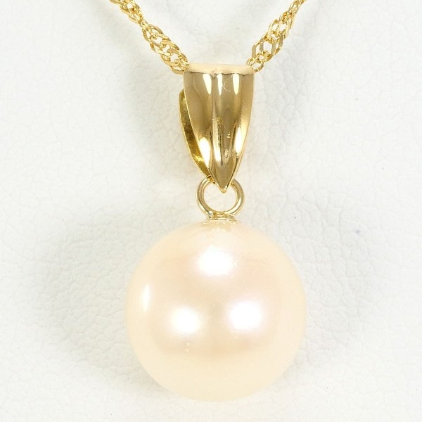K18 18金 YG イエローゴールド ネックレス パール(真珠) 約40cm ジュエリー 中古