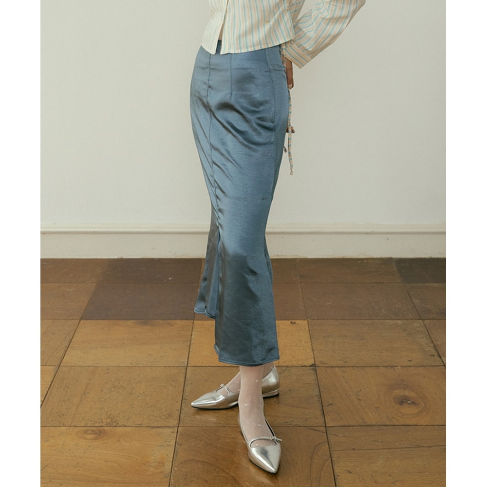 REORG TIR UNBALANCE マーメイドスリットスカート ティルブルー