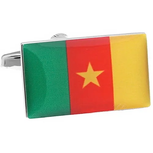 カフスボタン カメルーン 国旗 カフス カフリンクス