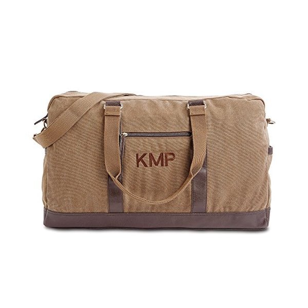 Personalized Monogrammed Large Canvas Durable Duffel Bag - 24\