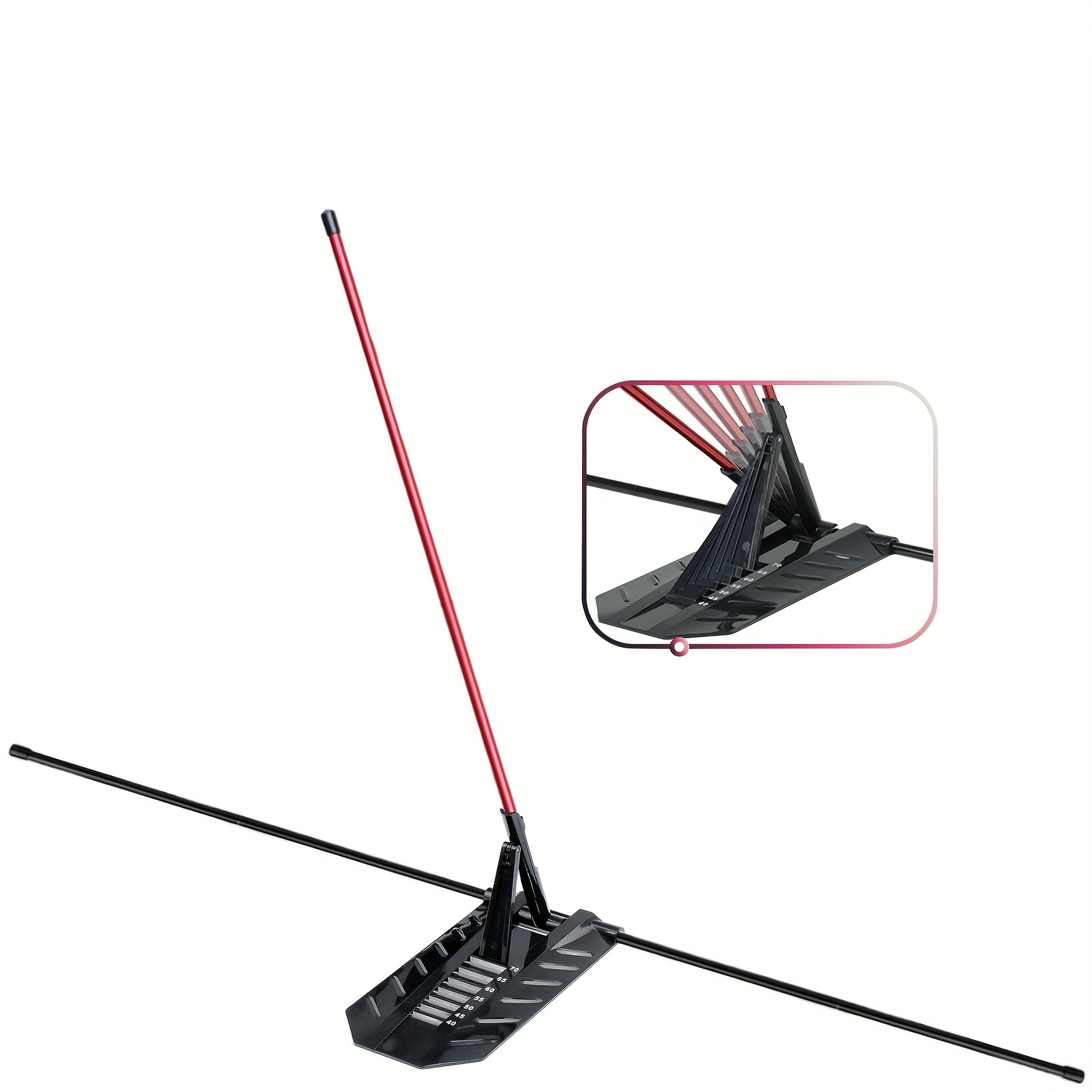 調整可能な角度付き耐久性のある金属製ゴルフ練習用アライメントスティックスイング矯正・アドレスチェック・パッティング練習に最適屋内外両用・初心者から上級者まで対応