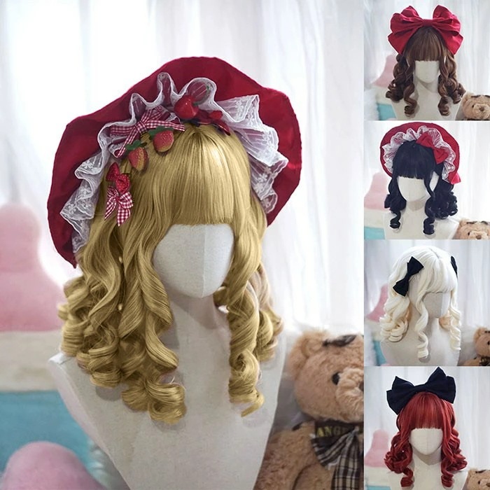 ウィッグ フルウィッグ 短い髪 巻き毛 前髪あり ハロウィン 原宿風 かつら 自然 仮装 大人用 普段使い ロリータ 文化祭 イベント 学園祭 演劇 舞台 学芸会 ゴールド ブラウン ブラック ホ