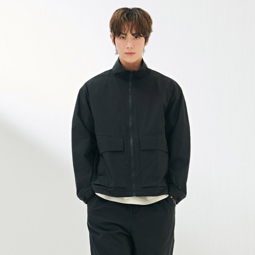 (チェイスカルト) メンズハイネックアウトポケットジャンパー-DARK4113B03